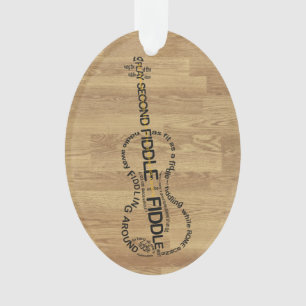 Geigen-Ausdruck-Wort-Kunst-Violinen-Form-hölzerne Ornament