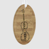 Geigen-Ausdruck-Wort-Kunst-Violinen-Form-hölzerner Ornament (Vorderseite)