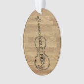Geigen-Ausdruck-Wort-Kunst-Violinen-Form-hölzerner Ornament (Vorderseite)