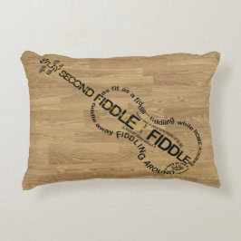 Geigen-Ausdruck-Wort-Kunst-Violinen-Form-hölzerner Zierkissen