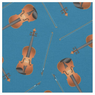Geigen Musik Musiker Zimmer Dekor Blau Stoff