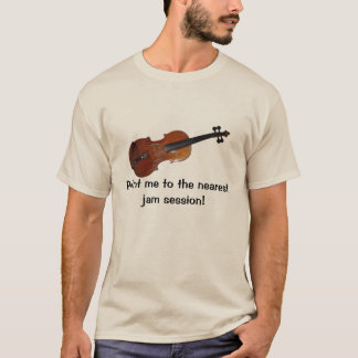 Geigen-Stau-Sitzungs-T - Shirt