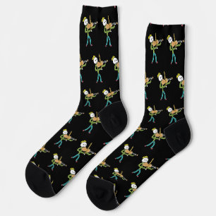 Geigen-Strichmännchen Socken