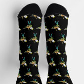 Geigen-Strichmännchen Socken (Oben)