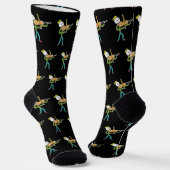 Geigen-Strichmännchen Socken (Gewinkelt)