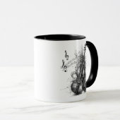 Geigen und Noten Tasse (VorderseiteRechts)