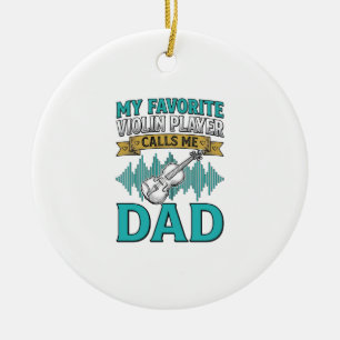 Geigen-Vater-Shirt Lieblingsspieler der Violine ne Keramik Ornament