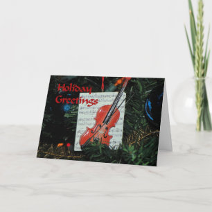 Geigen-Weihnachtskarte Feiertagskarte