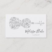 Geigendesign schwarz-weiß visitenkarte (Vorderseite)