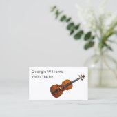 Geigenlehrer Musikinstrument Tutor QR Code Visitenkarte (Stehend Vorderseite)