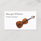 Geigenlehrer Musikinstrument Tutor QR Code Visitenkarte (Vorderseite)