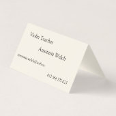 Geigenlehrer Visitenkarten (Rückseite)