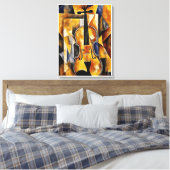 Geigenmalerei mit geometrischer Kunst Leinwanddruck (Insitu (Schlafzimmer))