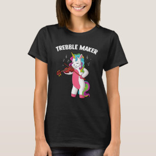 Geigenmusik Einhorn Fiedel Saite Trebble Maker T-Shirt