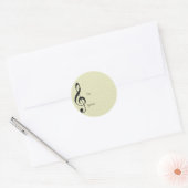 Geigenmusik Runder Aufkleber (Umschlag)
