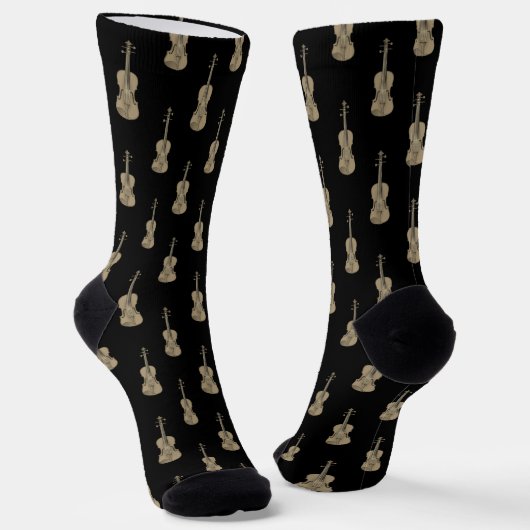Geigenmuster  socken (Gewinkelt)