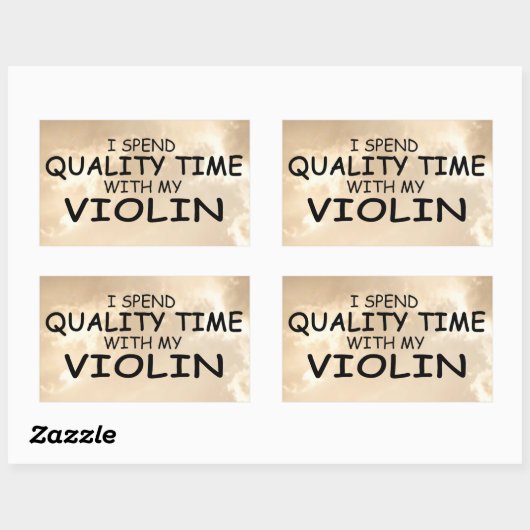 Geigennadel-Aufkleber Rechteckiger Aufkleber (Blatt)