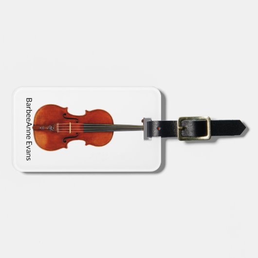 Geigenpersonalisierung Gepäckanhänger (Vorderseite horizontal)