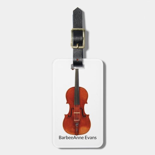 Geigenpersonalisierung Gepäckanhänger (Vorderseite vertikal)