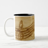 Geigenschlüssel aus Marmor Zweifarbige Tasse (Links)