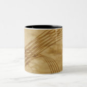 Geigenschlüssel aus Marmor Zweifarbige Tasse (Mittel)