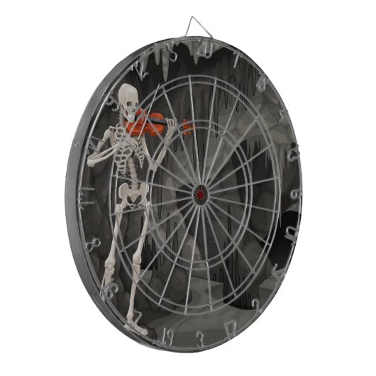 Geigenskelett Dartscheibe (Vorderseite Links)
