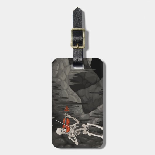 Geigenskelett Gepäckanhänger (Vorderseite vertikal)