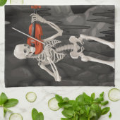 Geigenskelett Geschirrtuch (Gefaltet)