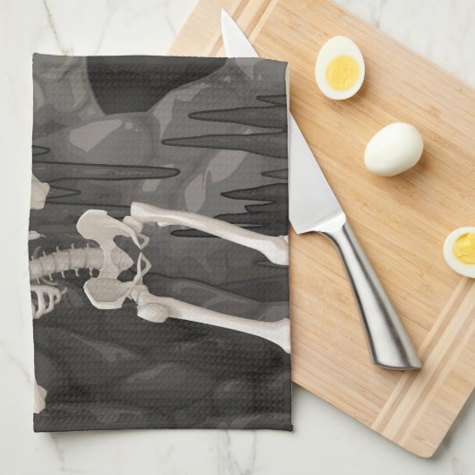 Geigenskelett Geschirrtuch (Viertel Falte)