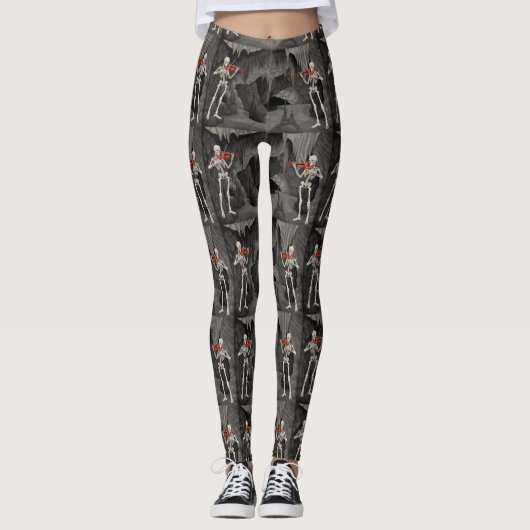 Geigenskelett Leggings (Vorderseite)