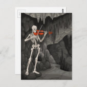 Geigenskelett Postkarte (Vorne/Hinten)