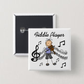 Geigenspieler-Button Button (Vorne & Hinten)