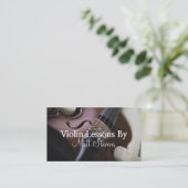 Geigenunterricht - Musikfachausweis Visitenkarte (Stehend Vorderseite)