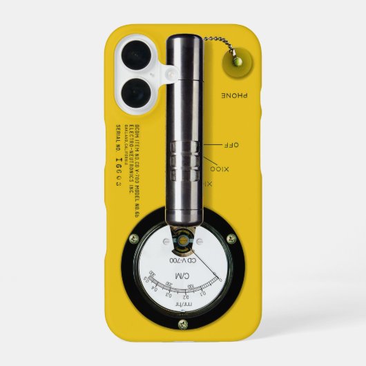 Geiger Counter CD V-700 iPhone 16 Hülle (Rückseite)