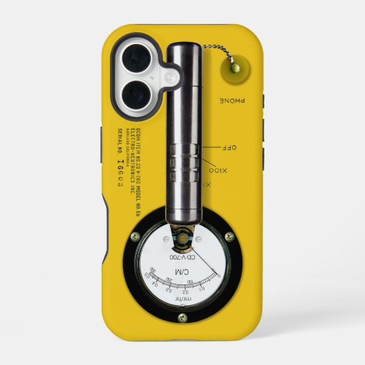 Geiger Counter CD V-700 iPhone 16 Hülle (Rückseite)