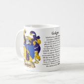 Geiger, der Ursprung, die Bedeutung und die Kaffeetasse (Vorderseite Links)