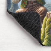 Geiger in einem Wald mit Wildtieren Mousepad (Ecke)