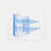 Geiger Key Coastal Nautical Segelschiff Fleecedecke (Vorderseite (Horizontal))