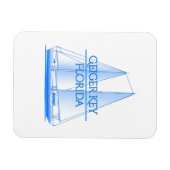 Geiger Key Coastal Nautical Segelschiff Magnet (Horizontal)
