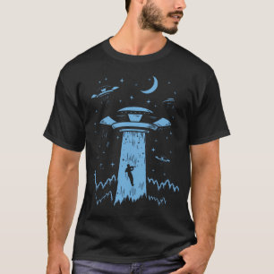 Geiger Neuling Ufo Alien Entführung Fliegende Unte T-Shirt
