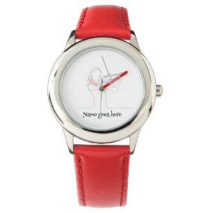 Geigerin. Bild und Text anpassbar. Armbanduhr
