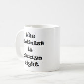 Geigerin immer richtige Tasse (Vorderseite Links)