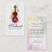 Geigerlehrer des Violinisten Visitenkarte (Vorne/Hinten)