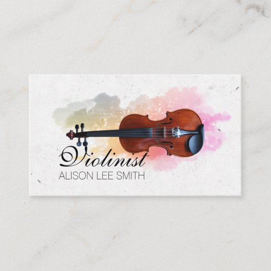 Geigerlehrer des Violinisten Visitenkarte (Vorderseite)