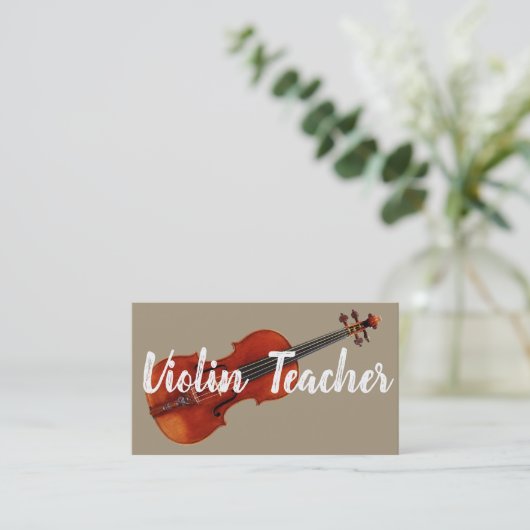 Geigerlehrer Visitenkarte (Stehend Vorderseite)