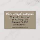 Geigerlehrer Visitenkarte (Rückseite)