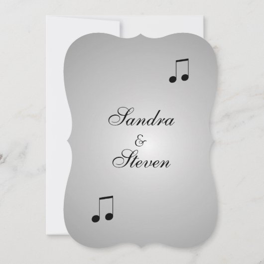 Geigermusikhochzeit Einladung (Rückseite)