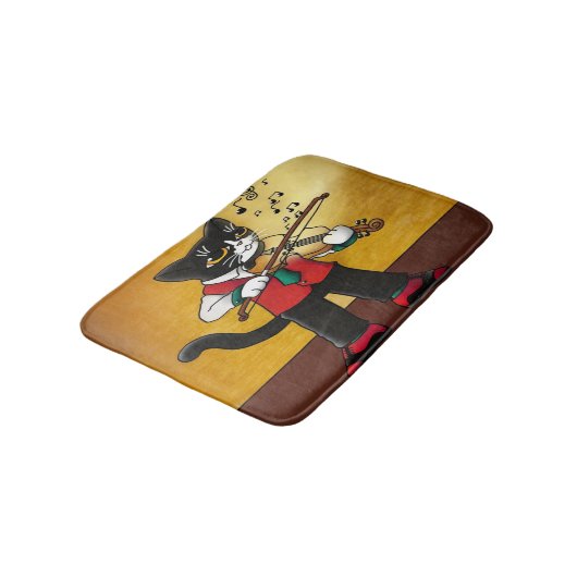 Geigermusikkatze Badematte (Schrägansicht)