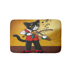 Geigermusikkatze Badematte