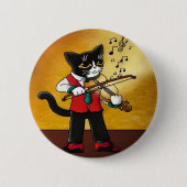 Geigermusikkatze Button (Vorderseite)